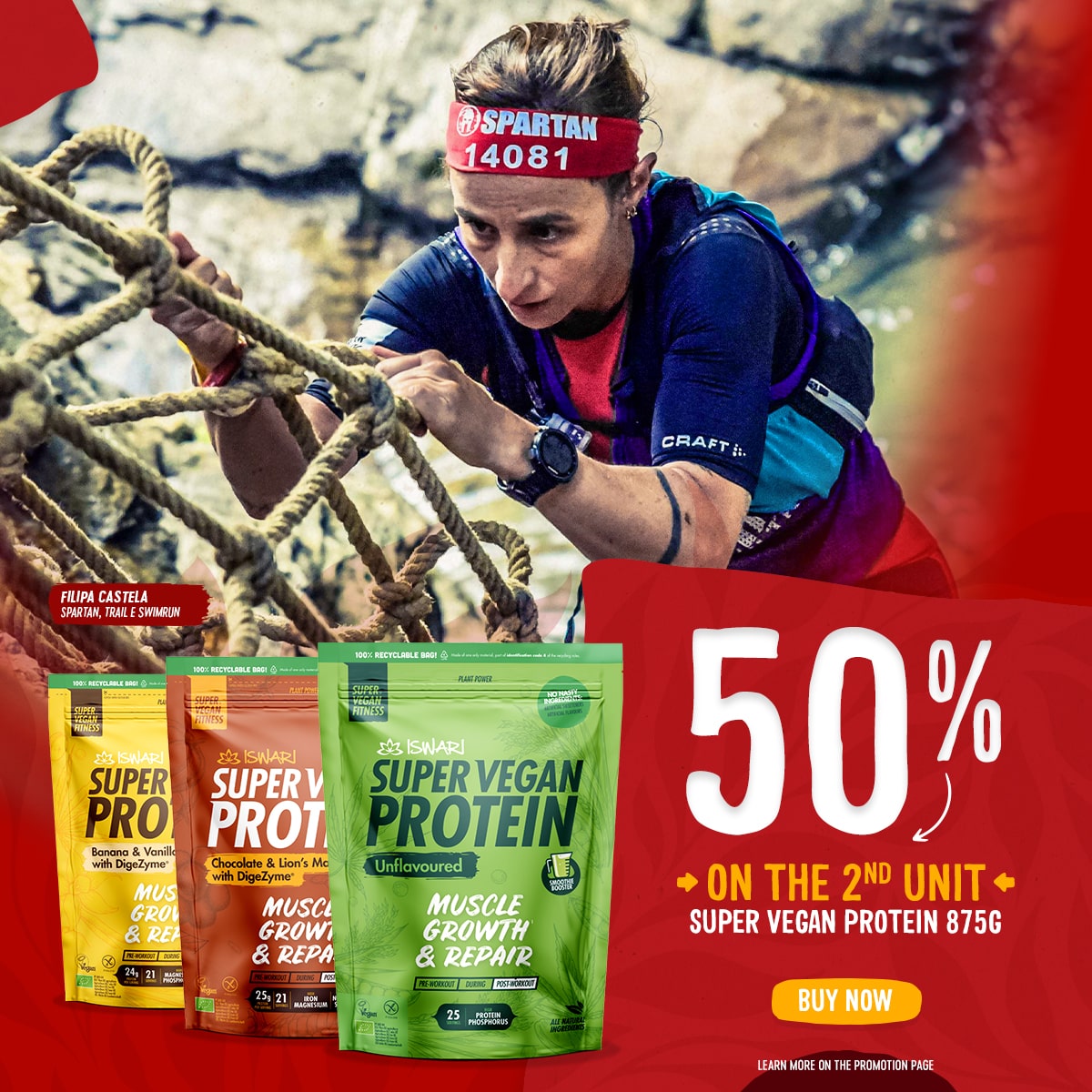 50% OFF the 2nd unit- Super Vegan Protein 875g